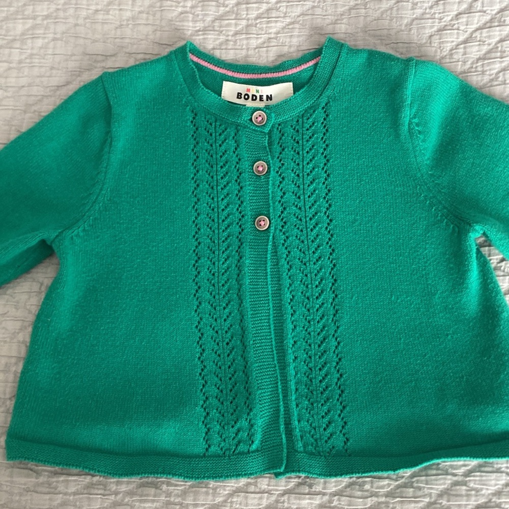 Boden Pointelle Cotton Cardigan